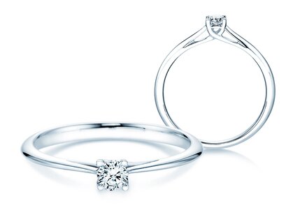 Anillo de compromiso Delight en plata 925/- con diamante 0,15ct G/SI