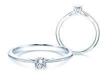 Anillo de compromiso Delight en 18K oro blanco con diamante 0,20ct G/SI