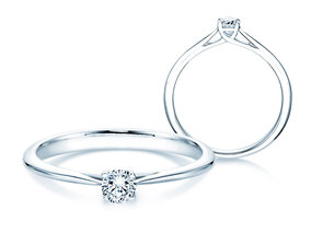 Anillo de compromiso Delight en 18K oro blanco con diamante 0,20ct G/SI