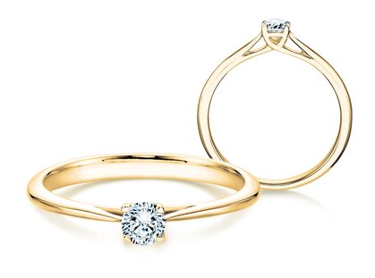 Anillo de compromiso Delight en 14K oro amarillo con diamante 0,25ct G/SI