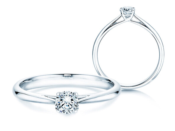 Anillo de compromiso Delight en 14K oro blanco con diamante 0,30ct H/SI