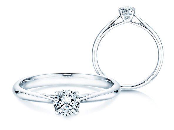 Anillo de compromiso Delight en 14K oro blanco con diamante 0,40ct H/SI