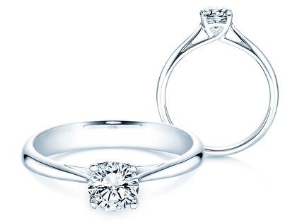 Anillo de compromiso Delight en 14K oro blanco con diamante 0,75ct G/IF