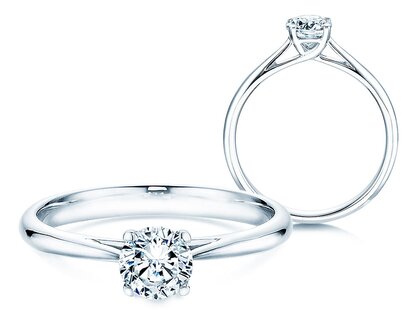 Anillo de compromiso Delight en 14K oro blanco con diamante 0,50ct H/SI