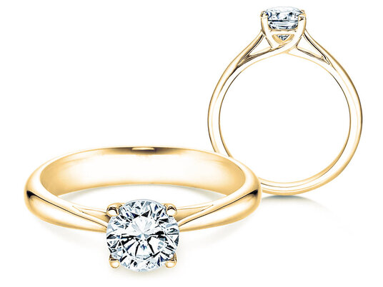 Anillo de compromiso Delight en 9K oro blanco con diamante 1,00ct H/SI