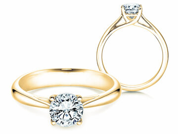 Anillo de compromiso Delight en 9K oro blanco con diamante 1,00ct H/SI