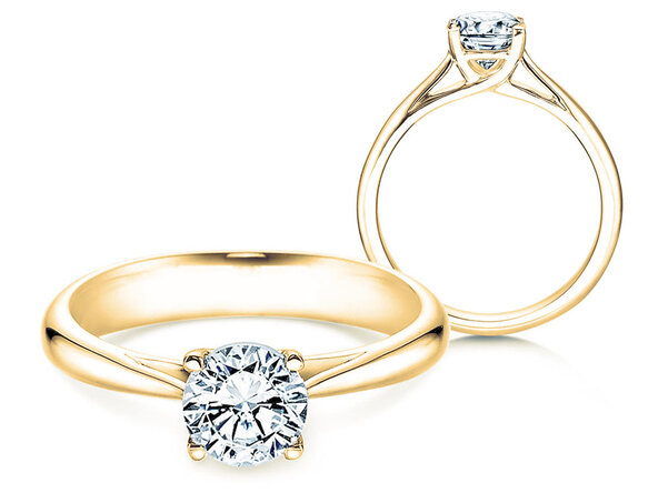 Anillo de compromiso Delight en 14K oro amarillo con diamante 1,00ct H/SI