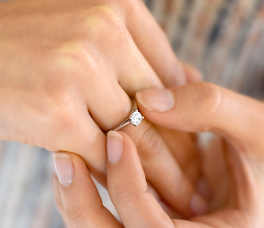 Anillo de compromiso Delight en plata 925/-