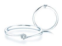 Anillo de compromiso Devotion en plata 925/- con diamante 0,07ct G/SI