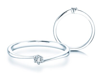 Anillo de compromiso Devotion en plata 925/- con diamante 0,07ct G/SI