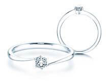 Anillo de compromiso Devotion en plata 925/- con diamante 0,15ct G/SI