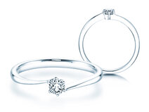 Anillo de compromiso Devotion en plata 925/- con diamante 0,15ct G/SI