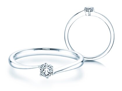 Anillo de compromiso Devotion en plata 925/- con diamante 0,15ct G/SI