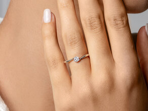Anillo de compromiso Devotion en 14K oro blanco con diamante 0,20ct H/SI