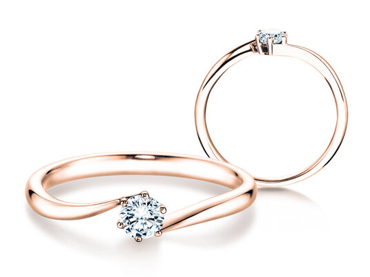 Anillo de compromiso Devotion en 9K oro blanco con diamante 1,00ct H/SI