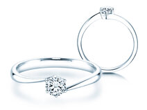 Anillo de compromiso Devotion en 14K oro blanco con diamante 0,35ct G/SI