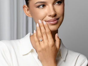 Anillo de compromiso Devotion en 18K oro blanco con diamante 1,00ct H/SI