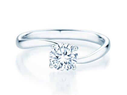 Anillo de compromiso Devour en 9K oro blanco con diamante de laboratorio 1,00ct