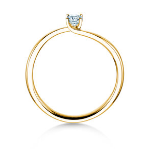 Anillo de compromiso Devour en 14K oro amarillo con diamante de laboratorio 0,15ct E/VS