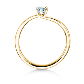 Anillo de compromiso Devour en 14K oro amarillo con diamante de laboratorio 0,25ct E/VS