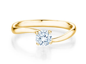 Anillo de compromiso Devour en 9K oro amarillo con diamante de laboratorio 0,50ct E/VS