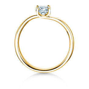 Anillo de compromiso Devour en 9K oro amarillo con diamante de laboratorio 0,50ct E/VS