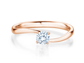 Anillo de compromiso Devour en 14K oro rosa con diamante de laboratorio 0,25ct E/VS