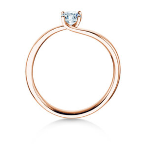 Anillo de compromiso Devour en 14K oro rosa con diamante de laboratorio 0,25ct E/VS