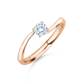 Anillo de compromiso Devour en 14K oro rosa con diamante de laboratorio 0,25ct E/VS