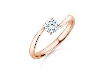 Anillo de compromiso Devour en 14K oro rosa con diamante de laboratorio 0,50ct E/VS