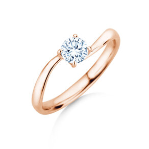 Anillo de compromiso Devour en 14K oro rosa con diamante de laboratorio 0,50ct E/VS