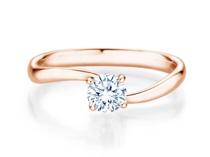 Anillo de compromiso Devour en 14K oro rosa con diamante de laboratorio 0,50ct E/VS