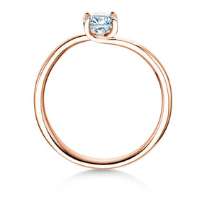 Anillo de compromiso Devour en 14K oro rosa con diamante de laboratorio 0,50ct E/VS