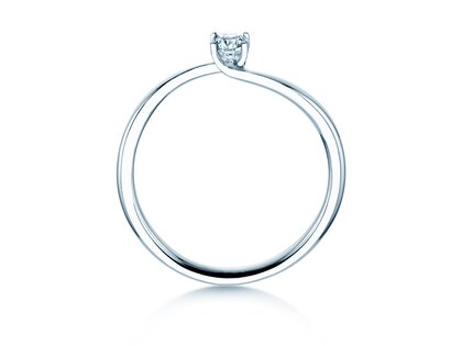 Anillo de compromiso Devour en plata 925/- con diamante de laboratorio 0,15ct E/VS