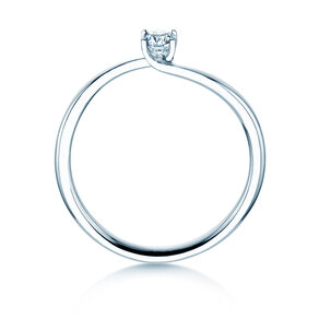 Anillo de compromiso Devour en plata 925/- con diamante de laboratorio 0,15ct E/VS