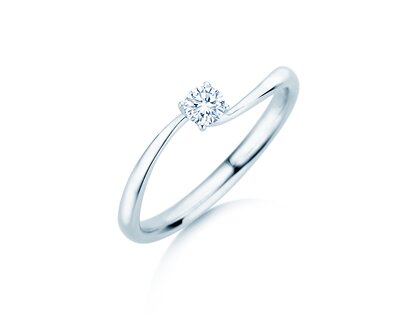 Anillo de compromiso Devour en plata 925/- con diamante de laboratorio 0,15ct E/VS