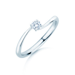 Anillo de compromiso Devour en plata 925/- con diamante de laboratorio 0,15ct E/VS
