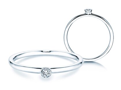Anillo de compromiso Eternal en 14K oro blanco con diamante 0,05ct H/SI