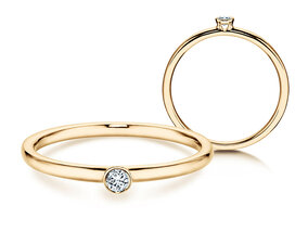 Anillo de compromiso Eternal en 9K oro amarillo con diamante 0,05ct G/SI