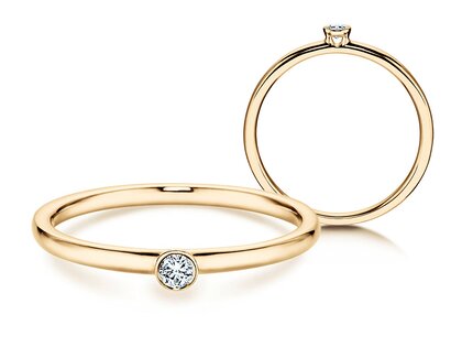 Anillo de compromiso Eternal en 14K oro amarillo con diamante 0,05ct H/SI