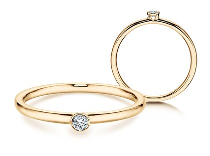 Anillo de compromiso Eternal en 18K oro amarillo con diamante 0,05ct G/SI