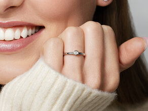Anillo de compromiso Eternal en plata 925/- con diamante 0,10ct G/SI