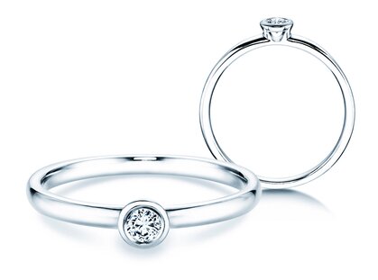 Anillo de compromiso Eternal en oro blanco