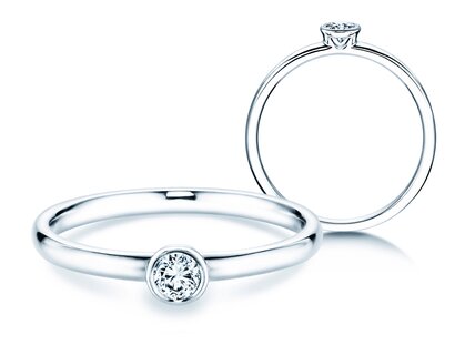 Anillo de compromiso Eternal en 18K oro blanco con diamante 0,15ct G/SI