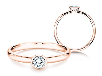 Anillo de compromiso Eternal en 9K oro rosa con diamante 0,05ct G/SI