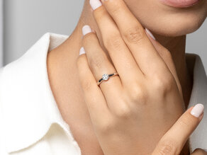 Anillo de compromiso Eternal en 9K oro blanco con diamante 0,25ct H/SI