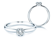 Anillo de compromiso Eternal en 9K oro blanco con diamante 0,35ct G/SI