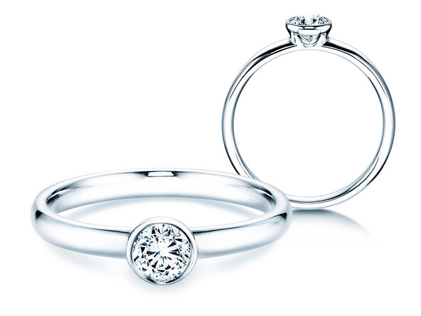 Anillo de compromiso Eternal en 14K oro blanco con diamante 0,30ct H/SI