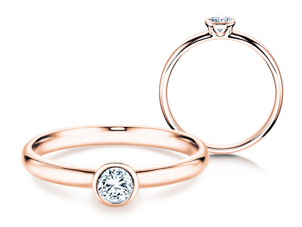 Anillo de compromiso Eternal en oro rosa
