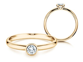 Anillo de compromiso Eternal en 14K oro amarillo con diamante 0,30ct G/SI